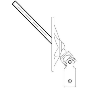 sortie de caisson 70 degrés aluminium (22*85)