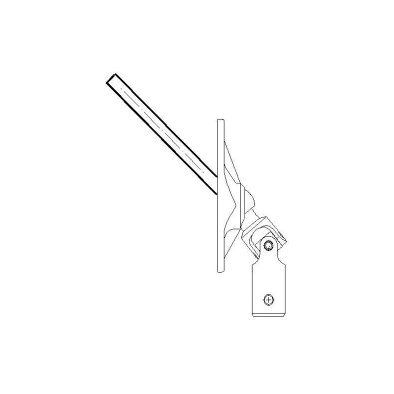 sortie de caisson 70 degrés aluminium (22*85)