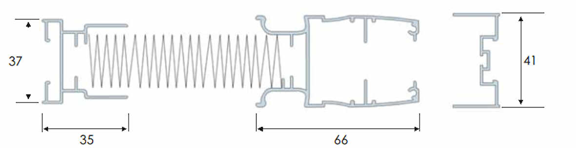 dimension moustiquaire plissée simple  41 mm