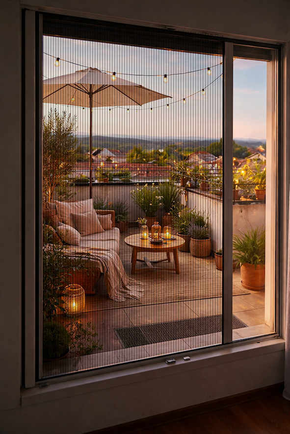 moustiquaire plissée simple 45 mm