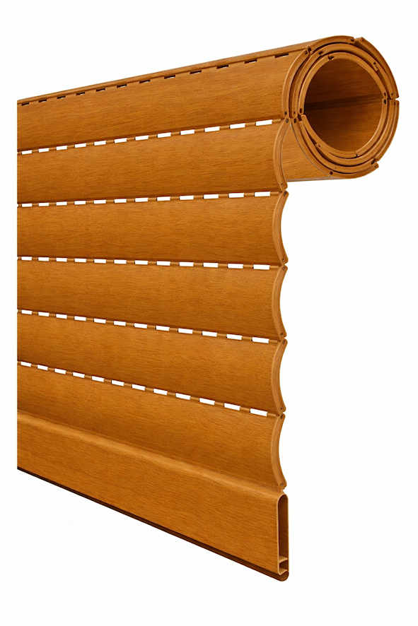 lame aluminium chêne doré