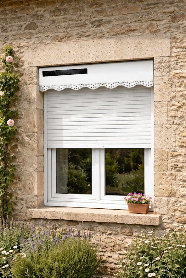 volet roulant avec lambrequin